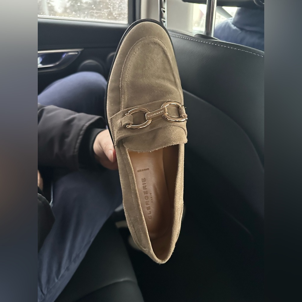 Robert Clergerie Tan Suede Loafers